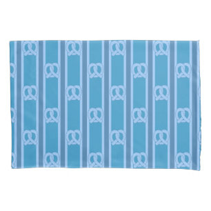 Fun and Fancy Blue Pretzel Pillowcase