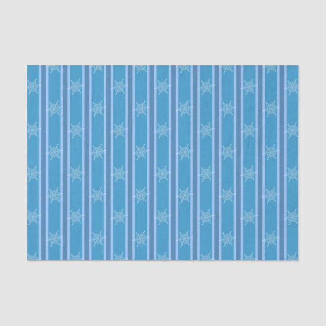Fun and Fancy Blue Snowflake Tissue Paper (Front)