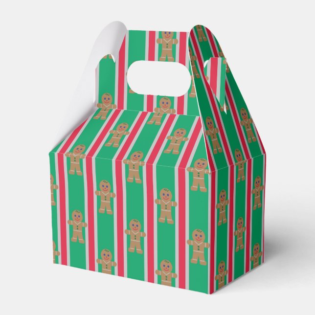 Fun and Fancy Christmas Gingerbread Favor Box (Front Side)