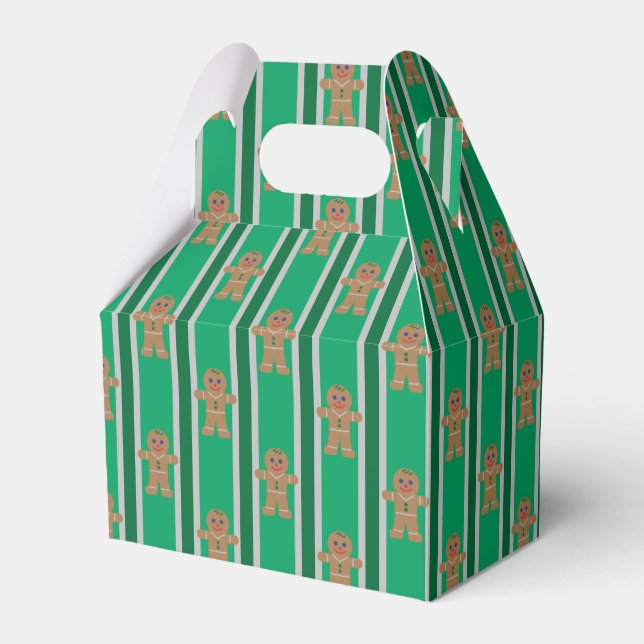 Fun and Fancy Christmas Gingerbread Favor Box (Front Side)