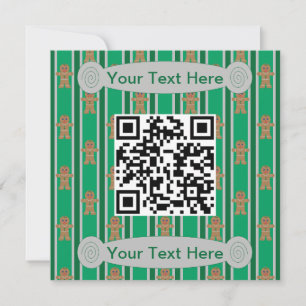 Fun and Fancy Christmas Gingerbread Man Invitation