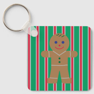 Fun and Fancy Christmas Gingerbread Man Keychain
