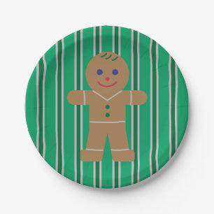 Fun and Fancy Christmas Gingerbread Man Paper Plate