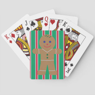 Fun and Fancy Christmas Gingerbread Man Playing Cards