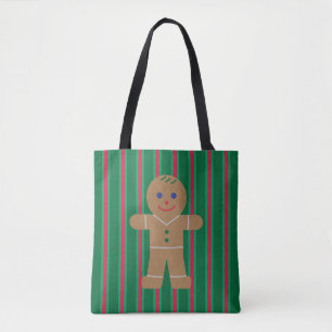 Fun and Fancy Christmas Gingerbread Man Tote Bag