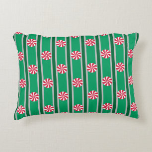 Fun and Fancy Christmas Peppermint Candy Accent Pillow