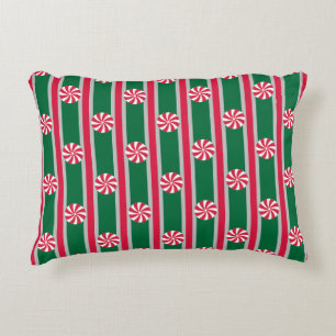 Fun and Fancy Christmas Peppermint Candy Accent Pillow