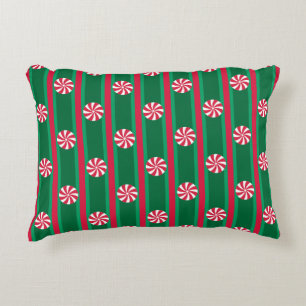 Fun and Fancy Christmas Peppermint Candy Accent Pillow