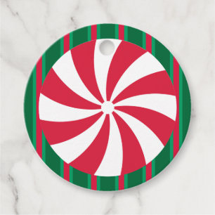 Fun and Fancy Christmas Peppermint Candy Favour Tags