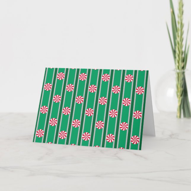 Fun and Fancy Christmas Peppermint Candy Invitation (Front)