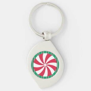 Fun and Fancy Christmas Peppermint Candy Keychain