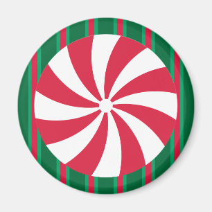 Fun and Fancy Christmas Peppermint Candy Magnet