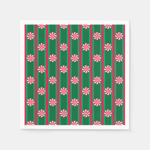 Fun and Fancy Christmas Peppermint Candy Napkin