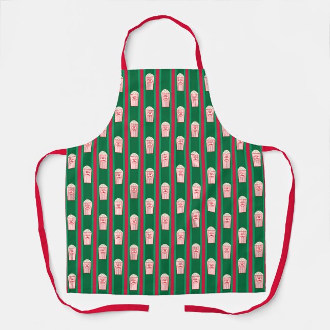 Fun and Fancy Christmas Popcorn Apron (Front)