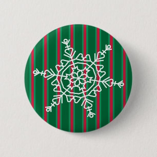 Fun and Fancy Christmas Snowflake 2 Inch Round Button