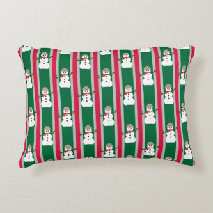 Fun and Fancy Christmas Snowman Detective Accent Pillow