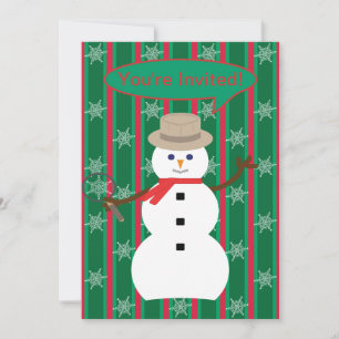 Fun and Fancy Christmas Snowman Detective Invitation