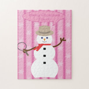 Fun and Fancy Christmas Snowman Detective Jigsaw Puzzle