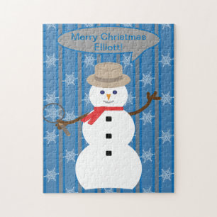 Fun and Fancy Christmas Snowman Detective Jigsaw Puzzle