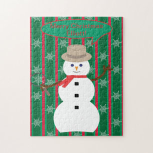 Fun and Fancy Christmas Snowman Detective Jigsaw Puzzle