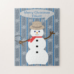 Fun and Fancy Christmas Snowman Detective Jigsaw Puzzle