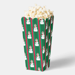 Fun and Fancy Christmas Snowman Detective Popcorn Favor Box