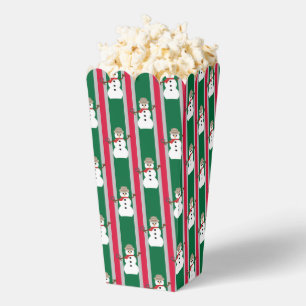 Fun and Fancy Christmas Snowman Detective Popcorn Favor Box