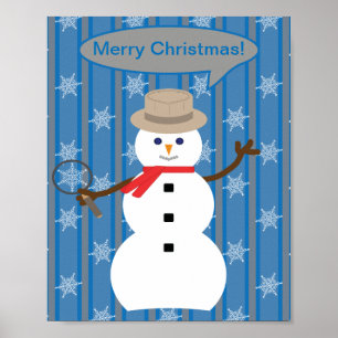 Fun and Fancy Christmas Snowman Detective Poster