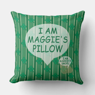 Fun and Fancy Customizable 4 Leaf Clover Throw Pillow
