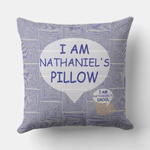 Fun and Fancy Customizable Blue Maze Throw Pillow