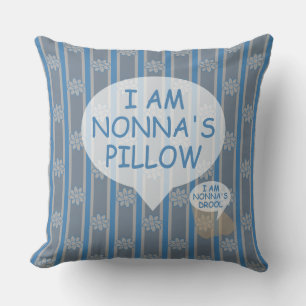 Fun and Fancy Customizable Flower Striped Throw Pillow
