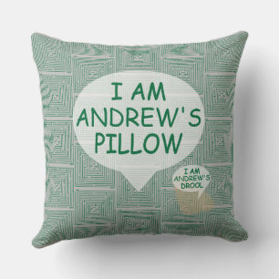 Fun and Fancy Customizable Green Maze Throw Pillow