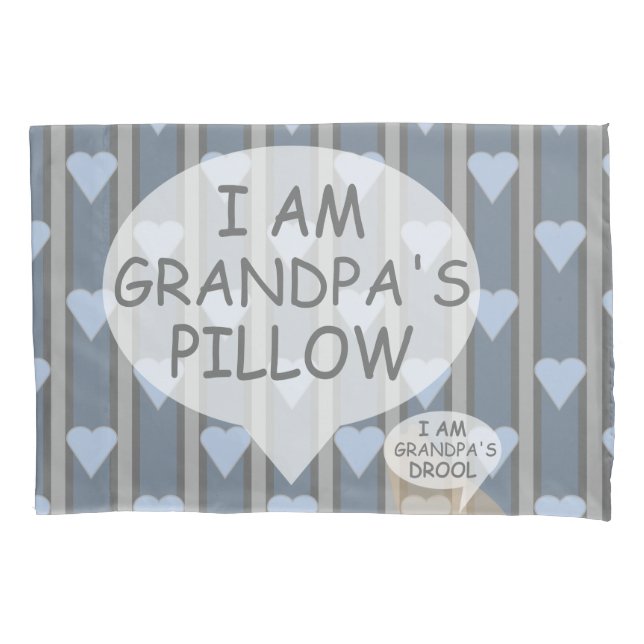 Fun and Fancy Customizable Heart Striped Pillowcase (Front)