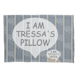 Fun and Fancy Customizable Music Note Striped Pillowcase