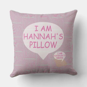Fun and Fancy Customizable Pink Maze Throw Pillow