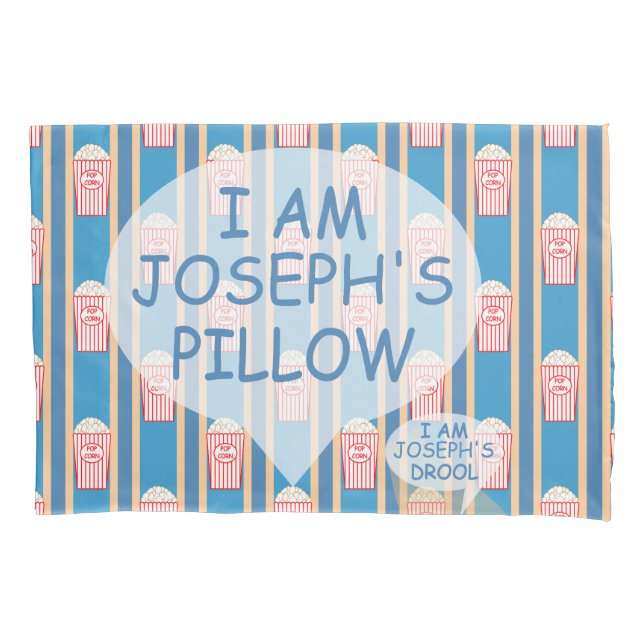 Fun and Fancy Customizable Popcorn Pillowcase (Front)