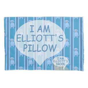 Fun and Fancy Customizable Puppy Striped Pillowcase