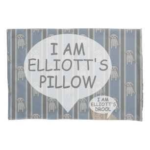 Fun and Fancy Customizable Puppy Striped Pillowcase