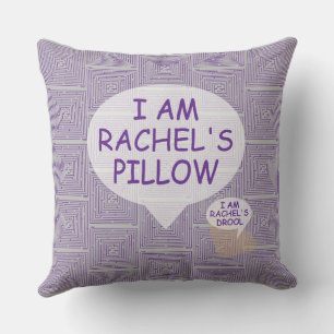 Fun and Fancy Customizable Purple Maze Throw Pillow
