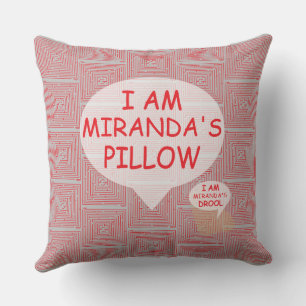 Fun and Fancy Customizable Red Maze Throw Pillow