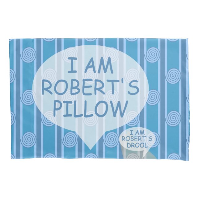 Fun and Fancy Customizable Spiral Striped Pillowcase (Front)