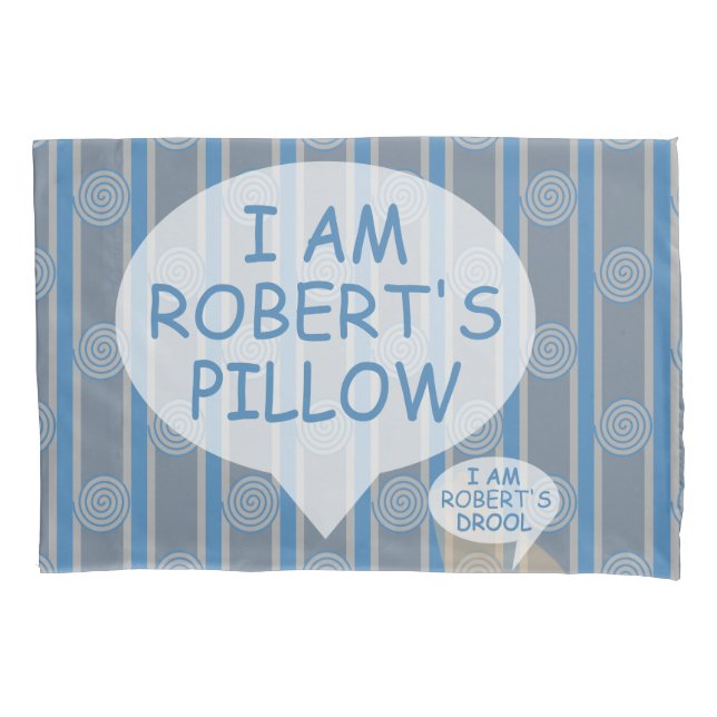 Fun and Fancy Customizable Spiral Striped Pillowcase (Front)