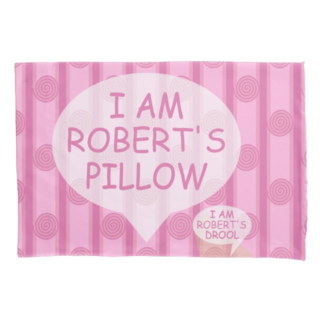 Fun and Fancy Customizable Spiral Striped Pillowcase (Front)