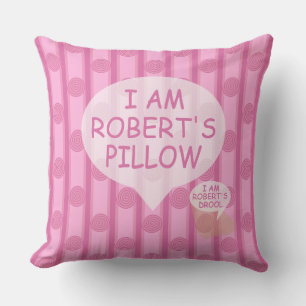 Fun and Fancy Customizable Spiral Striped Throw Pillow