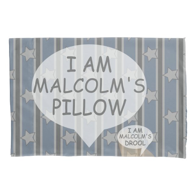 Fun and Fancy Customizable Star Striped Pillowcase (Front)