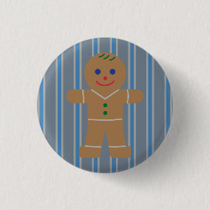 Fun and Fancy Gingerbread Man 1 Inch Round Button