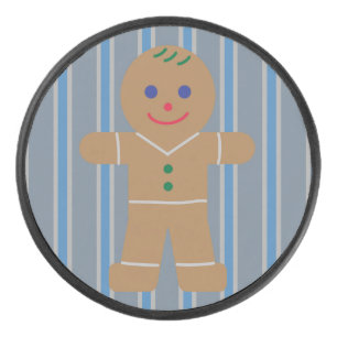 Fun and Fancy Gingerbread Man Hockey Puck