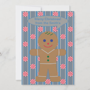 Fun and Fancy Gingerbread Man Holiday Card