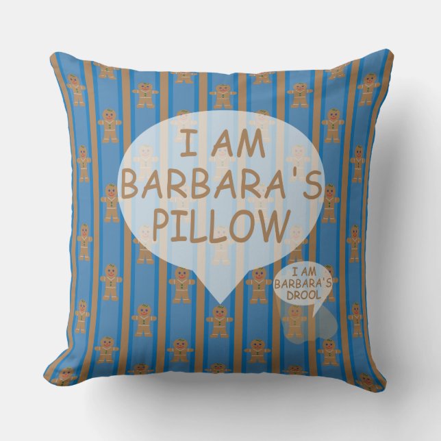 Fun and Fancy Gingerbread Man Throw Pillow (Front)