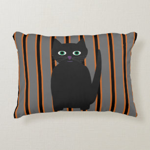 Fun and Fancy Halloween Black Cats Accent Pillow